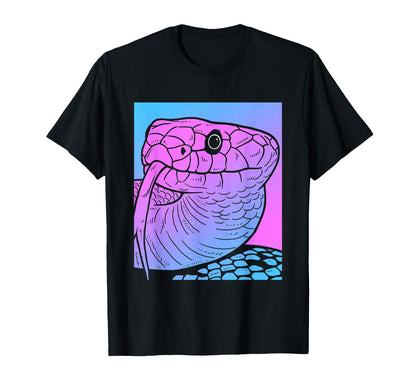 Vaporwave Snake Aesthetic Pastel Goth T-Shirt - Novelty Apparel for Adults - T-Shirt, Sweatshirt, Hoodie