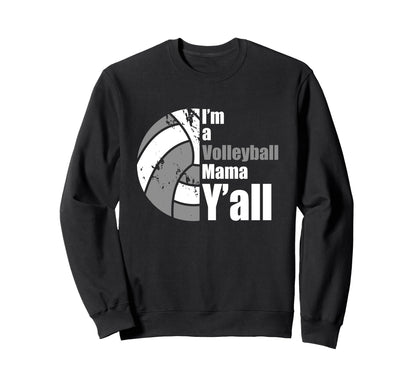 Gray White Volleyball Mom Funny Sweatshirt - Minimalist Print Unisex - T-Shirt, Sweatshirt, Hoodie