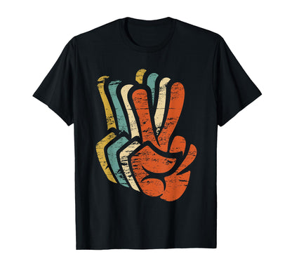 Peace Sign Love 60S 70S T-Shirt - Aesthetic Graphic for Adults - T-Shirt, Sweatshirt, Hoodie