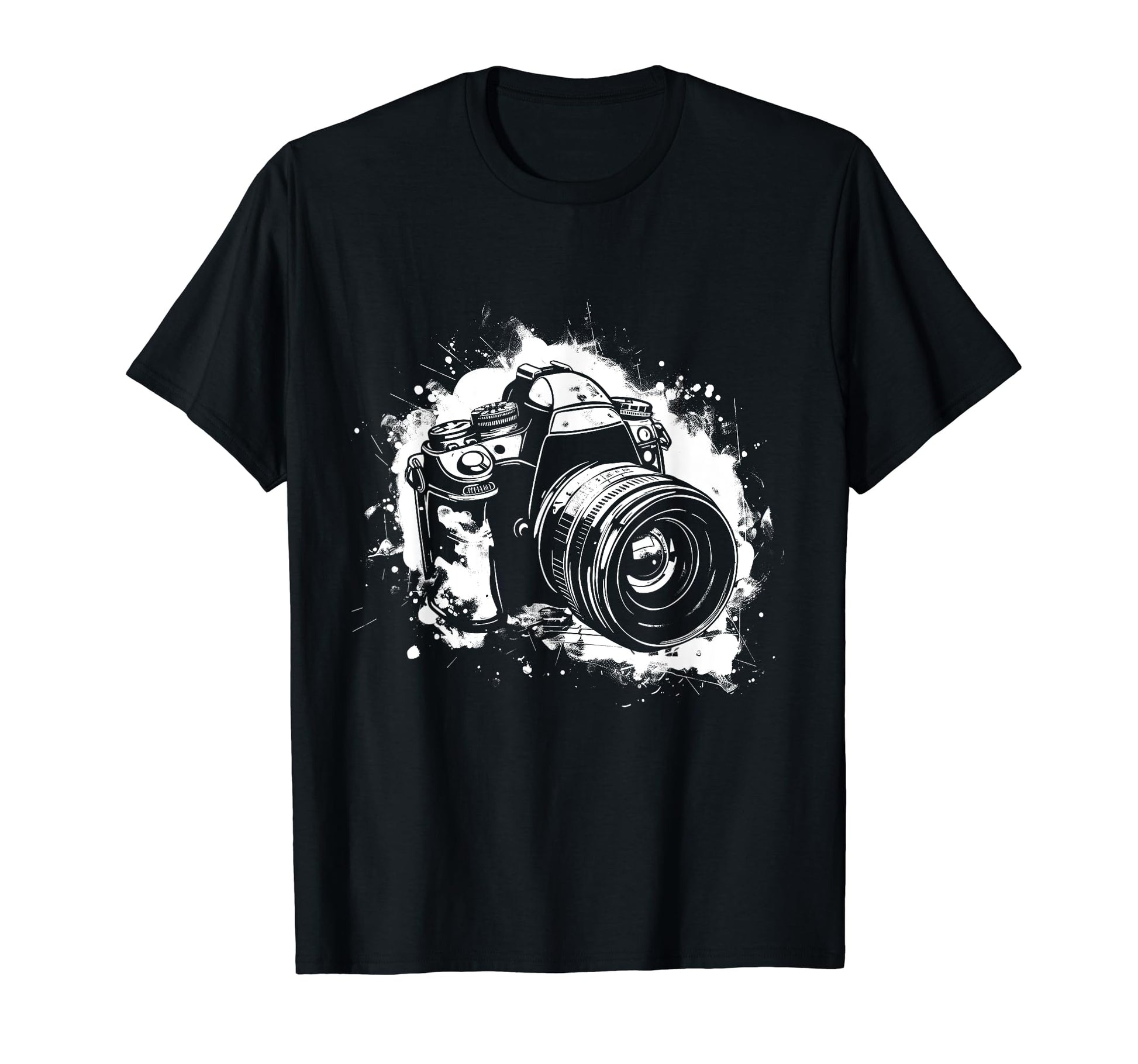 Camera Photography Watercolor Art T-Shirt - Trendy Graphic Men Women - T-Shirt, Sweatshirt, Hoodie