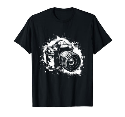Camera Photography Watercolor Art T-Shirt - Trendy Graphic Men Women - T-Shirt, Sweatshirt, Hoodie