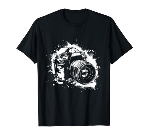 Camera Photography Watercolor Art T-Shirt - Trendy Graphic Men Women - T-Shirt, Sweatshirt, Hoodie