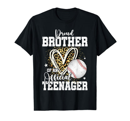 Proud Brother Teenager 13Th T-Shirt - Casual Everyday Wear for Adults - T-Shirt, Sweatshirt, Hoodie