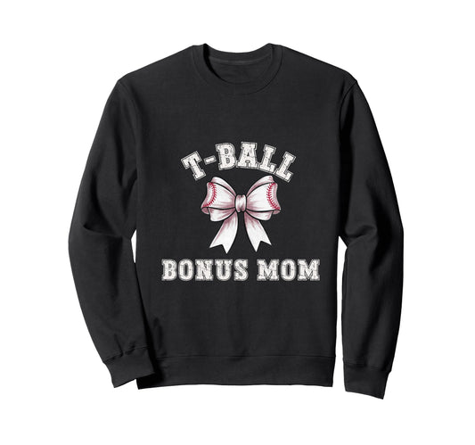Coquette T Ball Ball Bonus Mom Sweatshirt - Custom Art Print for Adults - T-Shirt, Sweatshirt, Hoodie