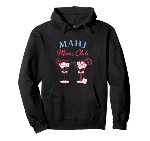 Mahj Moms Club Funny Mahjong Board Hoodie - Custom Art Print for Adults - T-Shirt, Sweatshirt, Hoodie