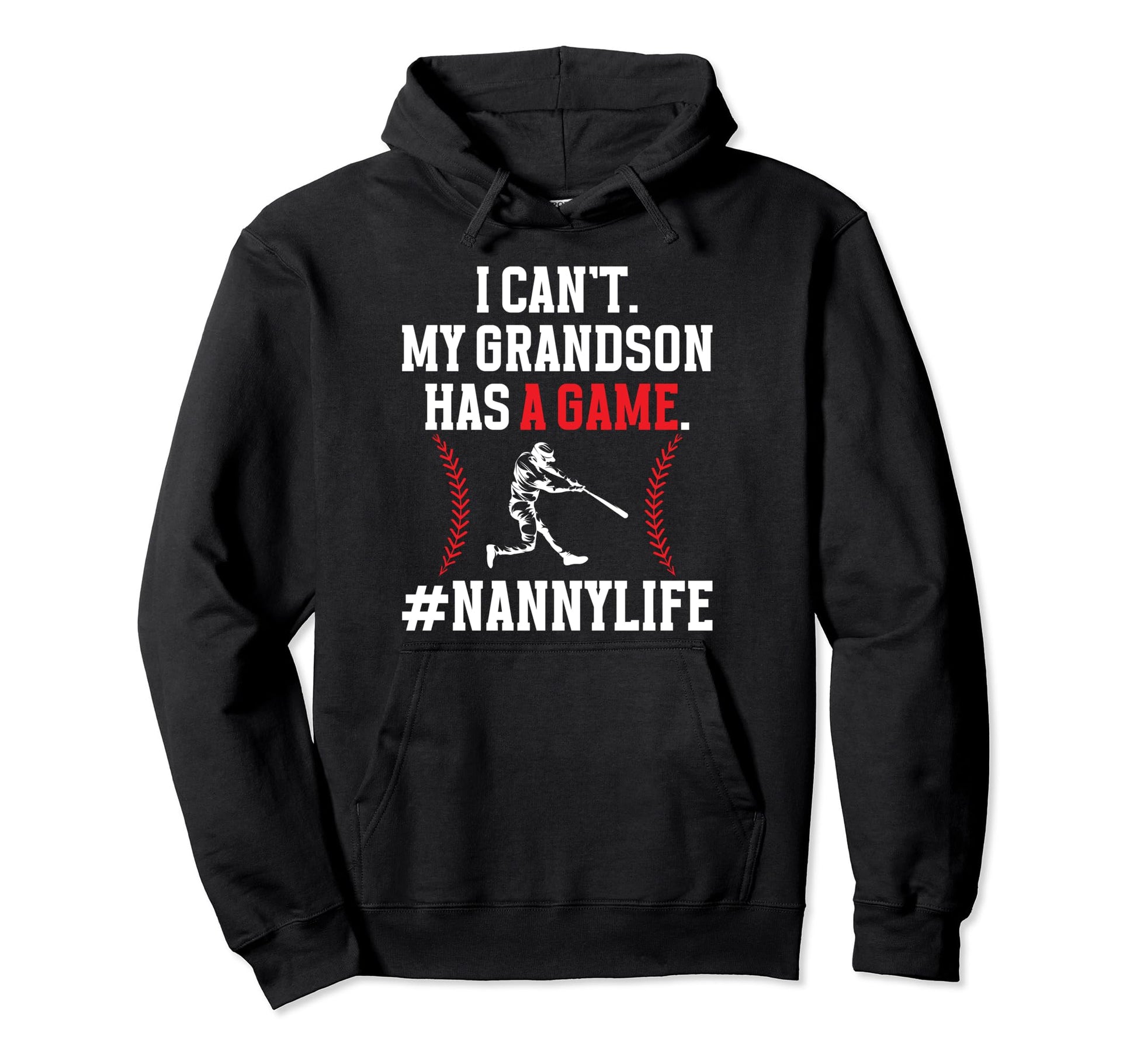 Nanny Life Baseball Nanny Baseball Hoodie - Minimalist Print for Adults - T-Shirt, Sweatshirt, Hoodie