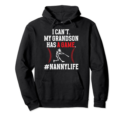 Nanny Life Baseball Nanny Baseball Hoodie - Minimalist Print for Adults - T-Shirt, Sweatshirt, Hoodie