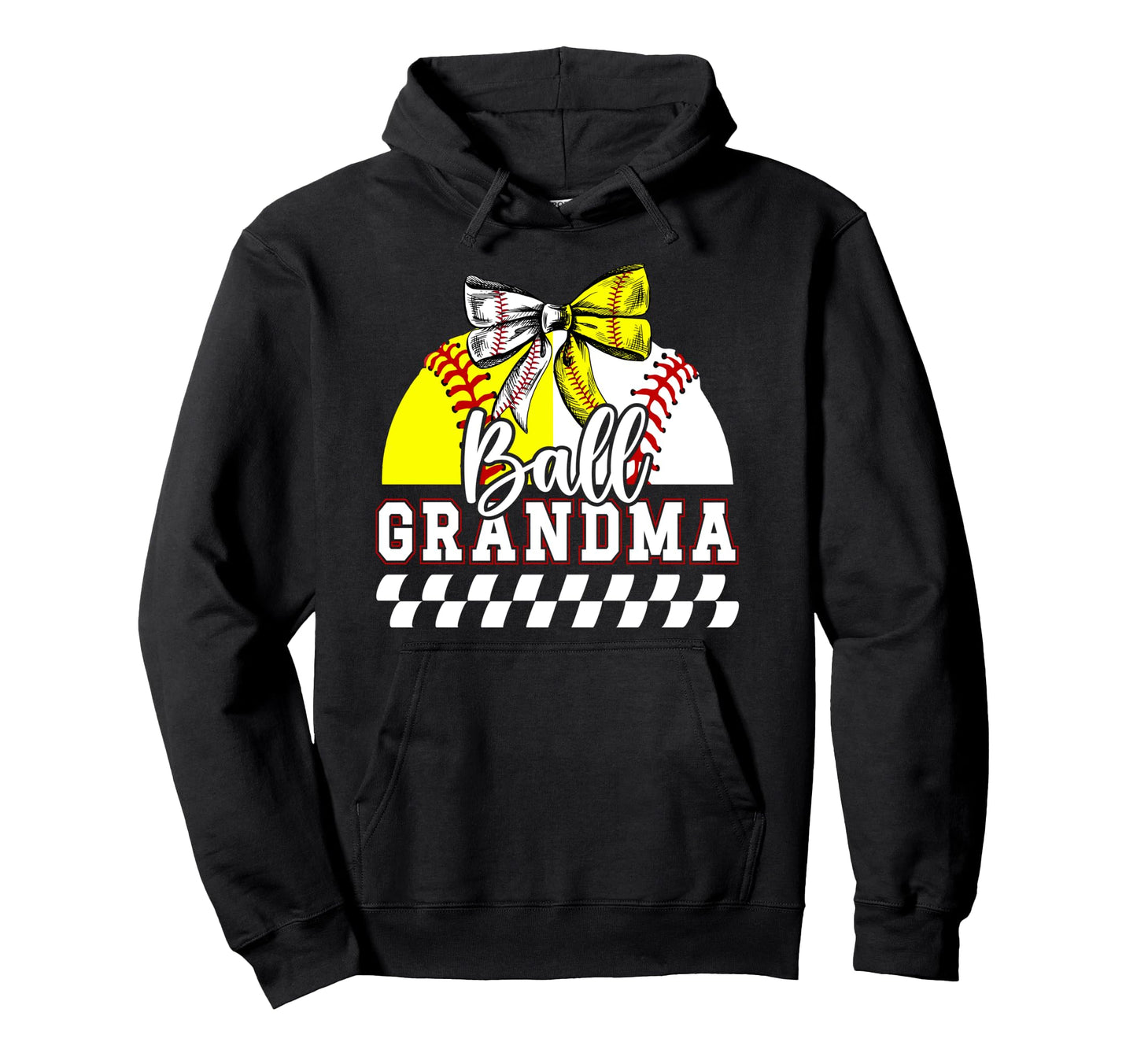 Ball Grandma Coquette Baseball Hoodie - Custom Art Print for Adults - T-Shirt, Sweatshirt, Hoodie