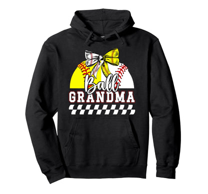 Ball Grandma Coquette Baseball Hoodie - Custom Art Print for Adults - T-Shirt, Sweatshirt, Hoodie