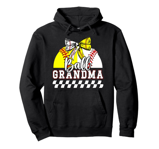 Ball Grandma Coquette Baseball Hoodie - Custom Art Print for Adults - T-Shirt, Sweatshirt, Hoodie