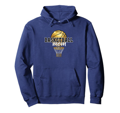 Basketball Mom Game Day Court Mom Hoodie - Trendy Graphic Men Women - T-Shirt, Sweatshirt, Hoodie
