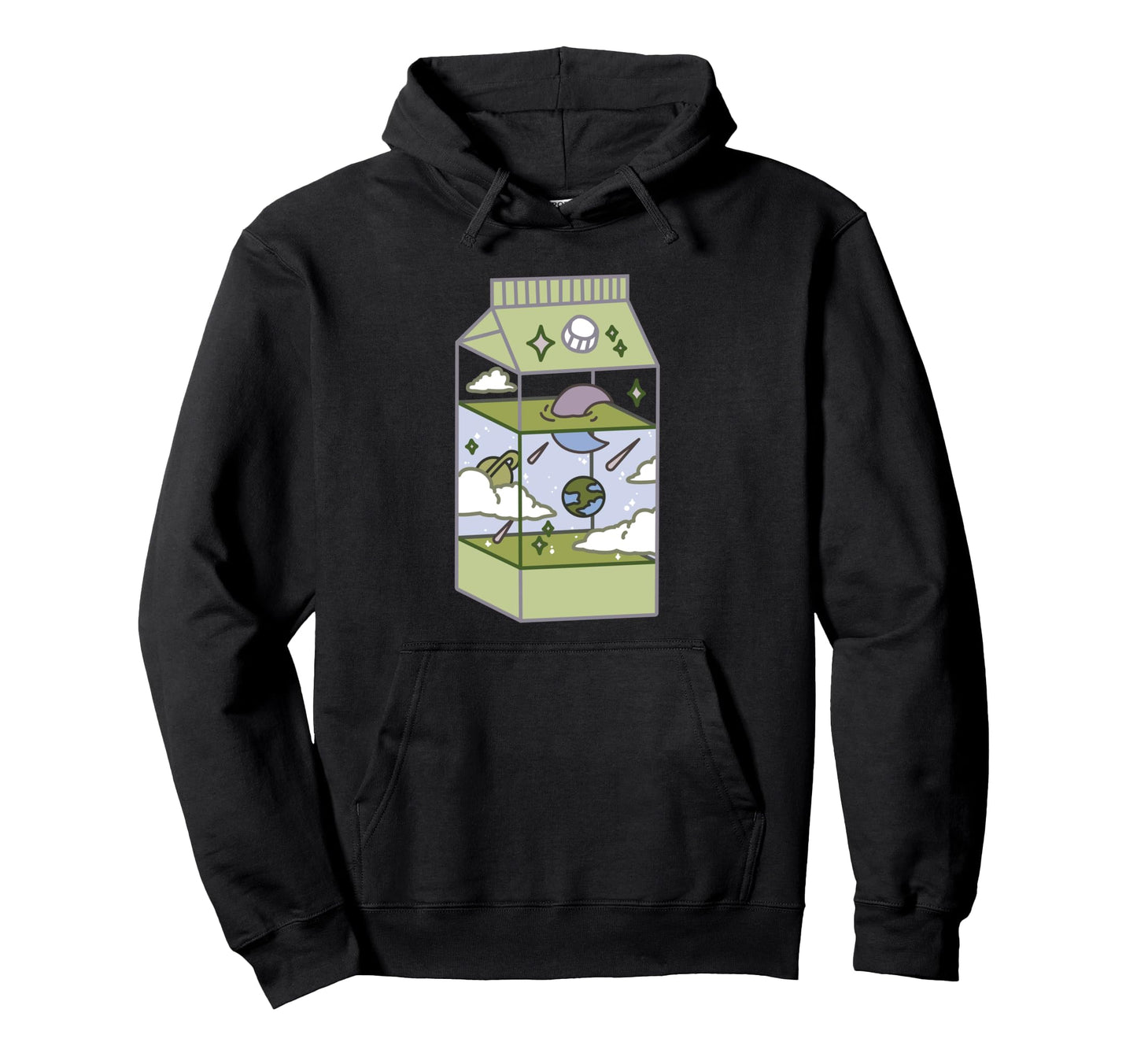 Japanese Aesthetic Milk Box Artwork Hoodie - Graphic Print Men Women - T-Shirt, Sweatshirt, Hoodie