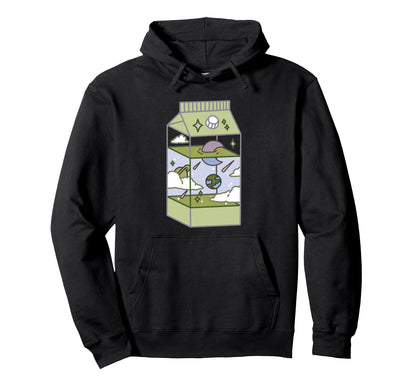 Japanese Aesthetic Milk Box Artwork Hoodie - Graphic Print Men Women - T-Shirt, Sweatshirt, Hoodie