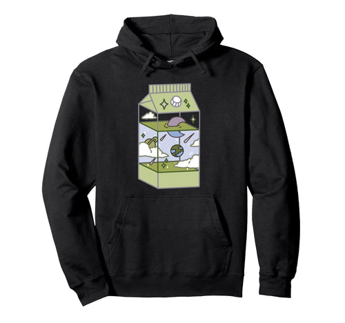 Japanese Aesthetic Milk Box Artwork Hoodie - Graphic Print Men Women - T-Shirt, Sweatshirt, Hoodie