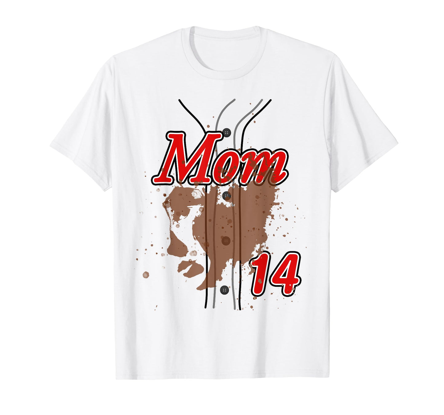 Baseball Mom Baseball Jersey 14 T-Shirt - Aesthetic Graphic Men Women - T-Shirt, Sweatshirt, Hoodie