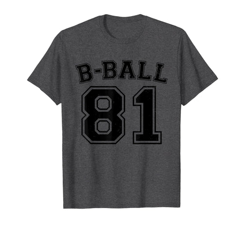 B Ball Basketball Player Number 81 T-Shirt - Minimalist Print Men Women - T-Shirt, Sweatshirt, Hoodie