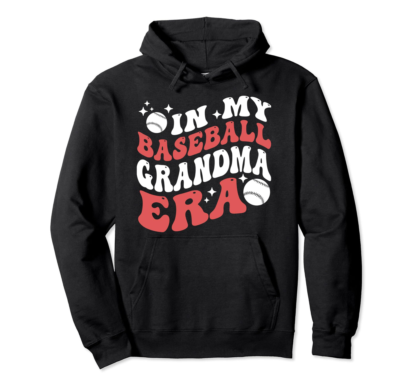 My Baseball Grandma Era Groovy Baseball Hoodie - Custom Art Print Unisex - T-Shirt, Sweatshirt, Hoodie