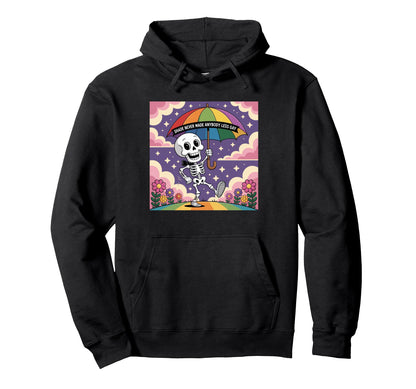 Funny Skeleton Lgbtq Pride Rainbow Hoodie - Unique Graphic for Adults - T-Shirt, Sweatshirt, Hoodie