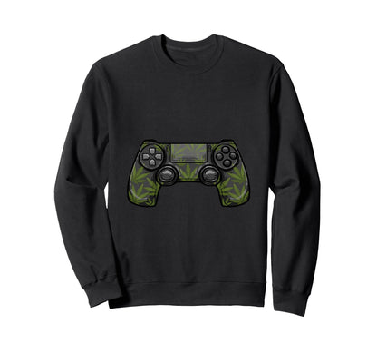 Game Controller Cannabis Leaf Gamepad Sweatshirt - Graphic Print Unisex - T-Shirt, Sweatshirt, Hoodie