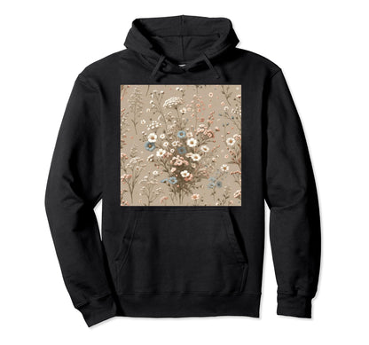 Flowers Boho Floral Art Wildflowers Hoodie - Custom Art Print for Adults - T-Shirt, Sweatshirt, Hoodie