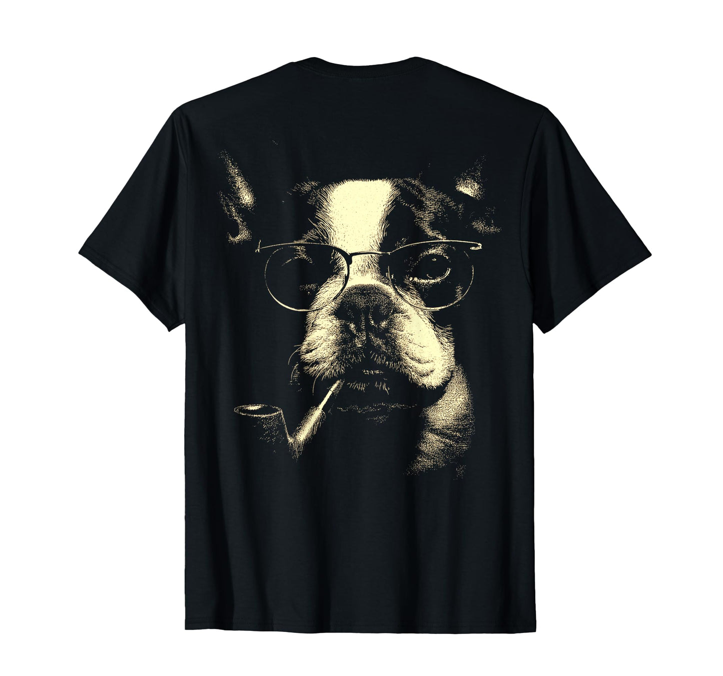 French Bulldog Glasses Smoking Pipe T-Shirt - Streetwear Style Unisex - T-Shirt, Sweatshirt, Hoodie
