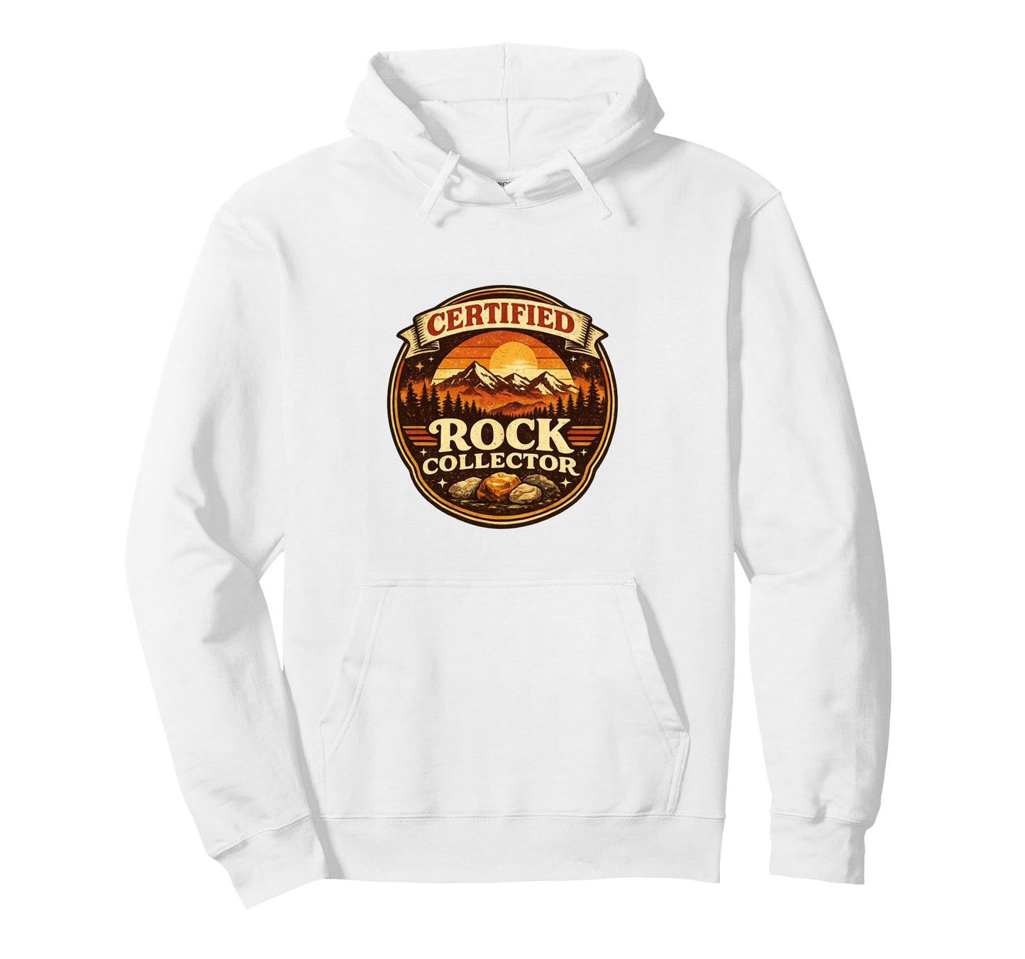 Certified Rock Collector Geology Badge Hoodie - Aesthetic Graphic Men Women - T-Shirt, Sweatshirt, Hoodie