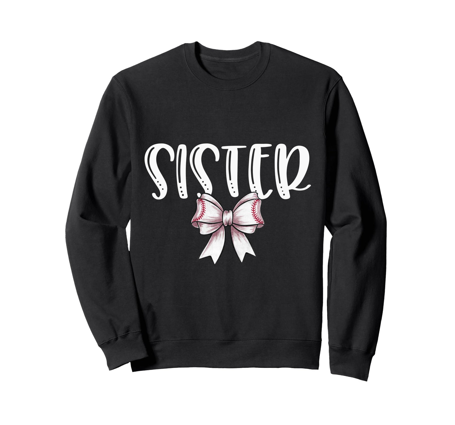 Coquette Baseball Sister Spirit Sweatshirt - Graphic Print for Adults - T-Shirt, Sweatshirt, Hoodie