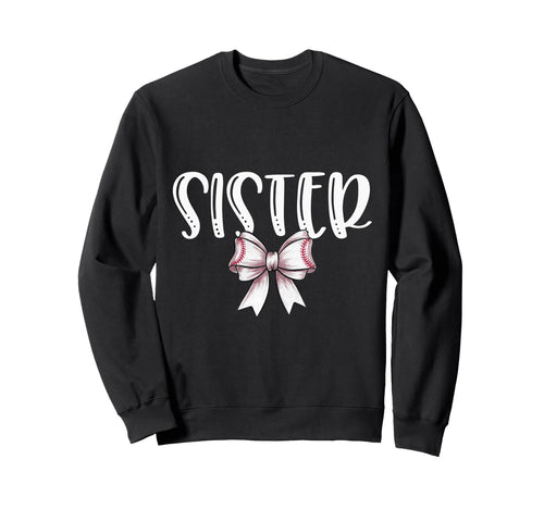 Coquette Baseball Sister Spirit Sweatshirt - Graphic Print for Adults - T-Shirt, Sweatshirt, Hoodie