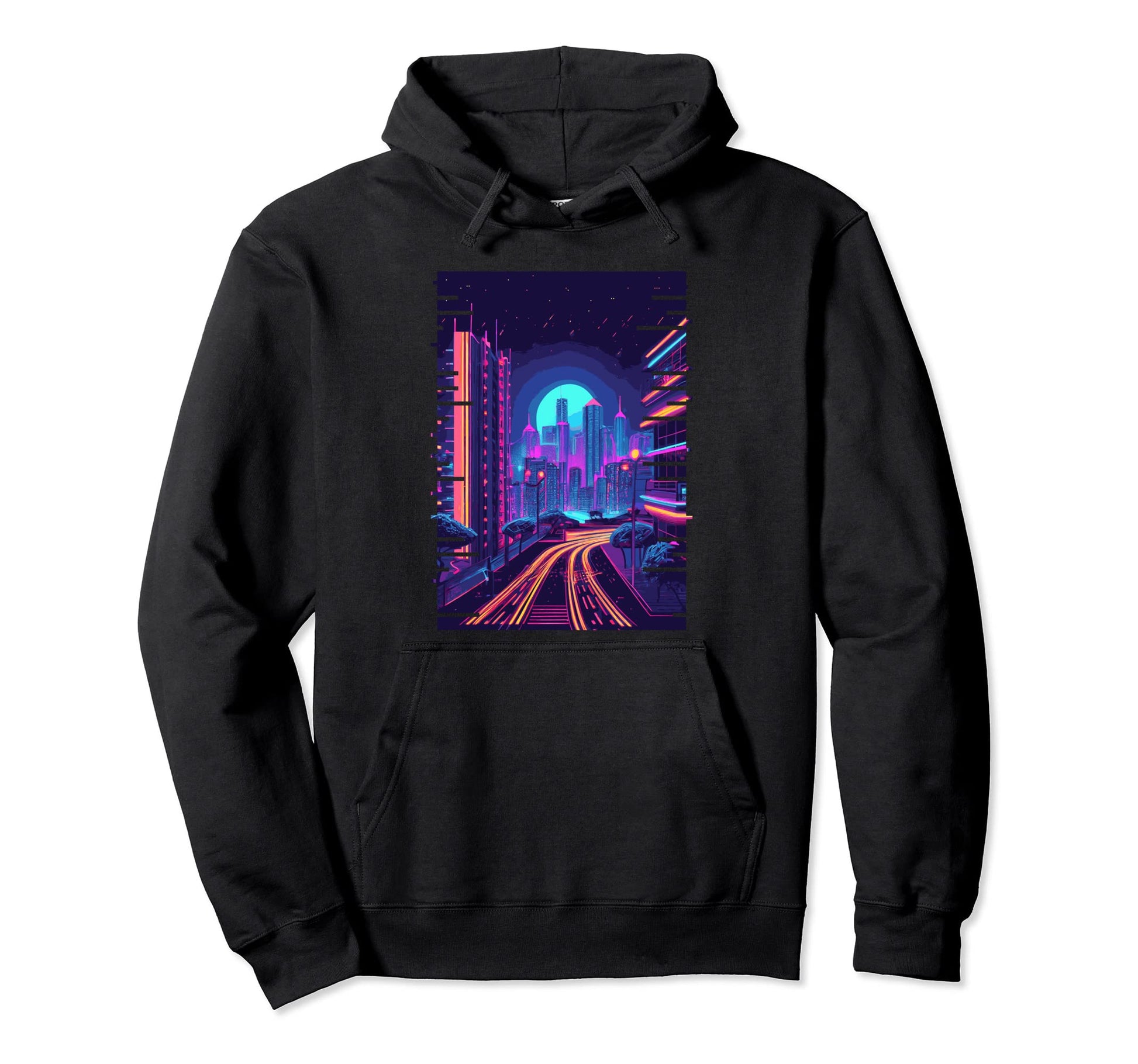 Vaporwave Anime City 80S 90S Futurism Hoodie - Streetwear Style for Adults - T-Shirt, Sweatshirt, Hoodie