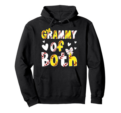 Grammy Both Proud Softball Baseball Hoodie - Streetwear Style for Adults - T-Shirt, Sweatshirt, Hoodie
