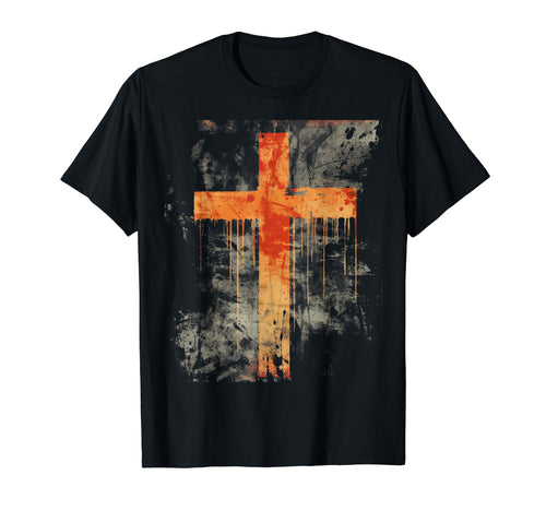 Cross Distressed 90S Goth Grunge T-Shirt - Streetwear Style for Adults - T-Shirt, Sweatshirt, Hoodie