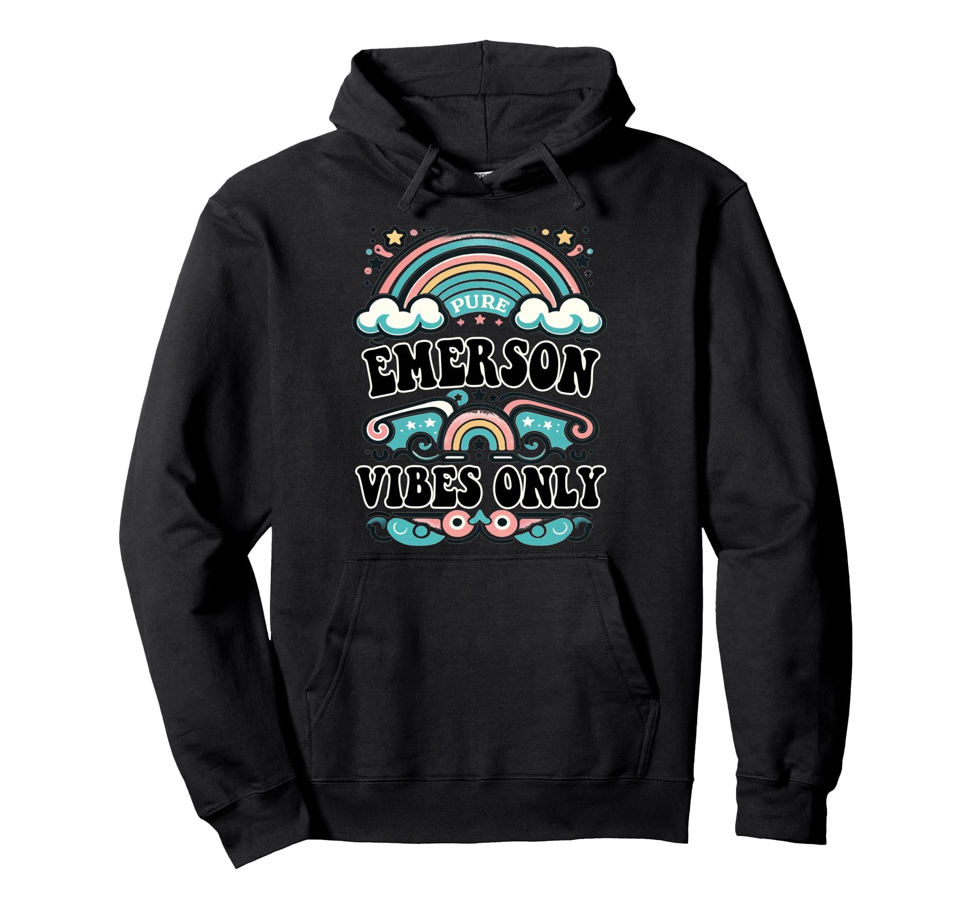 Emerson Vibes Only Emerson Name Hoodie - Aesthetic Graphic for Adults - T-Shirt, Sweatshirt, Hoodie