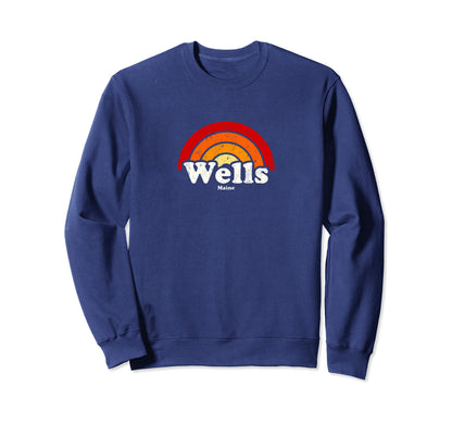 Wells Maine Me 70S Rainbow Sweatshirt - Fun Novelty Design Men Women - T-Shirt, Sweatshirt, Hoodie