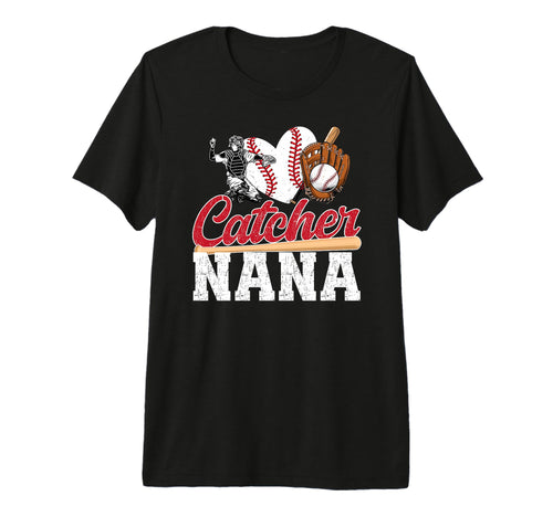 Baseball Catcher Nana Grandma Nana T-Shirt - Minimalist Print for Adults - T-Shirt, Sweatshirt, Hoodie