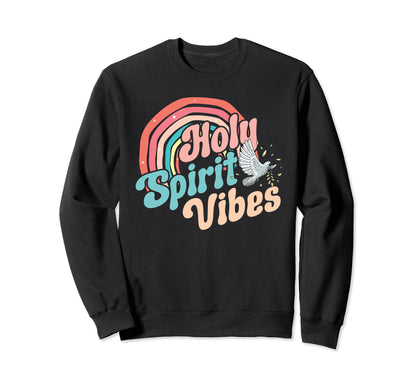 Holy Spirit Vibes Spiritual Dove Sweatshirt - Minimalist Print Unisex - T-Shirt, Sweatshirt, Hoodie
