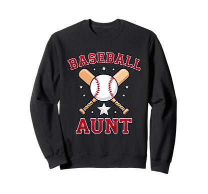 Baseball Aunt Art Funny Baseball Sweatshirt - Custom Art Print Unisex - T-Shirt, Sweatshirt, Hoodie