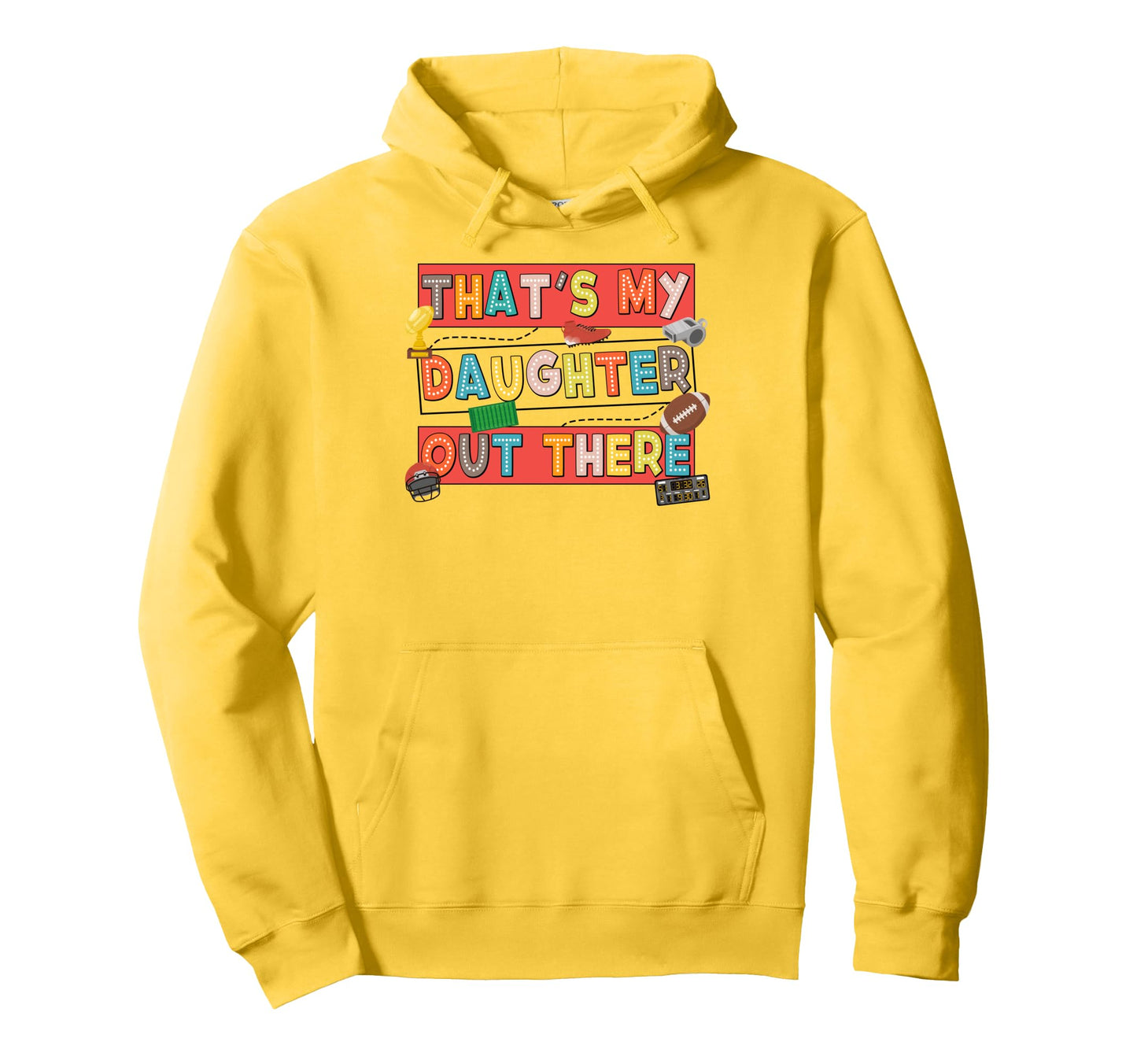 Football Mom Dad Biggest Fan Thats My Hoodie - Trendy Graphic for Adults - T-Shirt, Sweatshirt, Hoodie