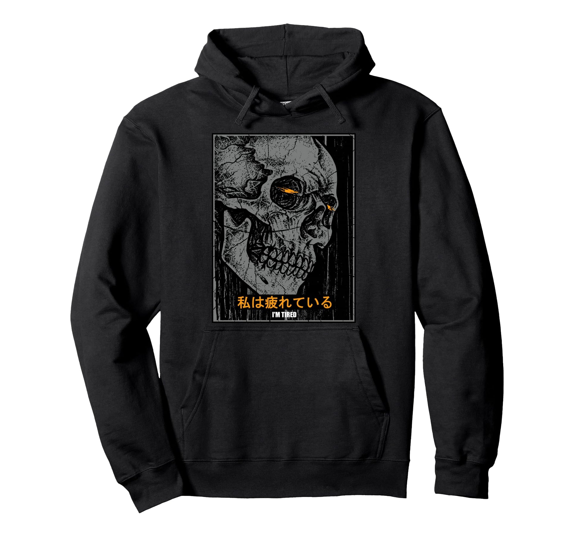 Im Tired Emotional Japan Sch Del Oni Hoodie - Aesthetic Graphic Men Women - T-Shirt, Sweatshirt, Hoodie