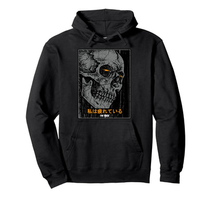 Im Tired Emotional Japan Sch Del Oni Hoodie - Aesthetic Graphic Men Women - T-Shirt, Sweatshirt, Hoodie