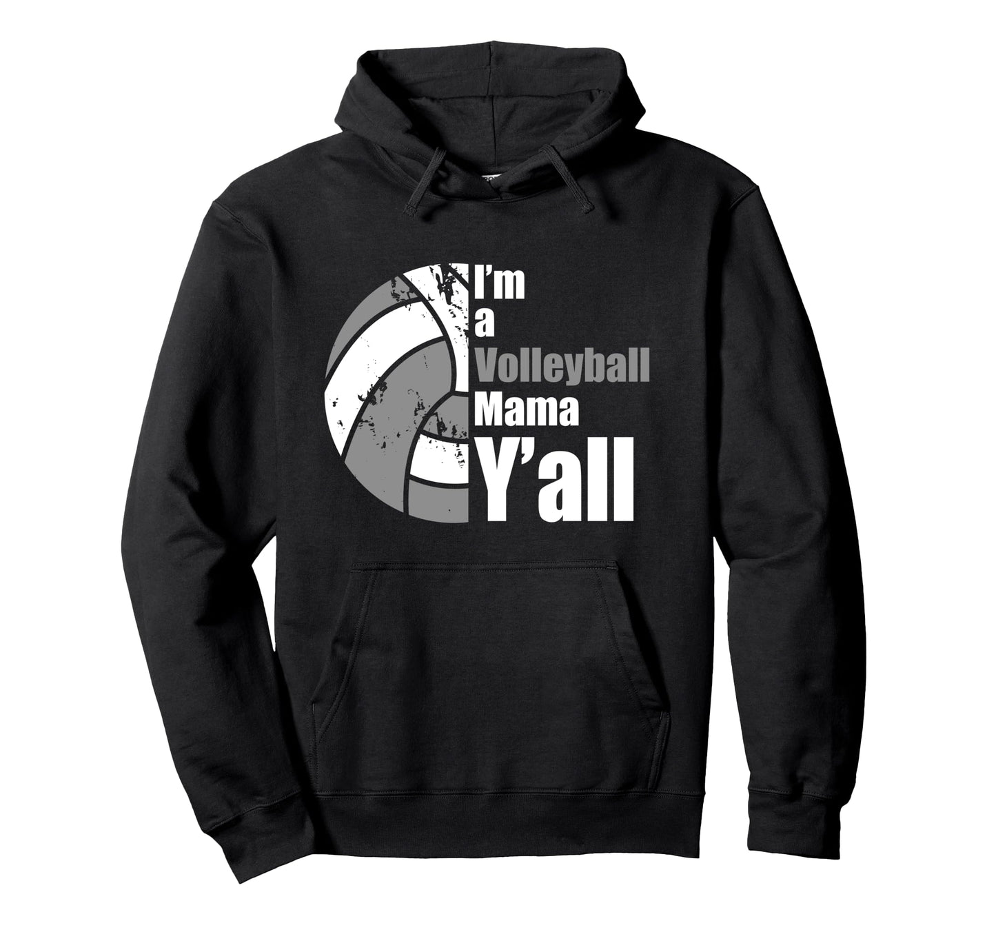 Gray White Volleyball Mom Funny Mother Hoodie - Aesthetic Graphic Unisex - T-Shirt, Sweatshirt, Hoodie