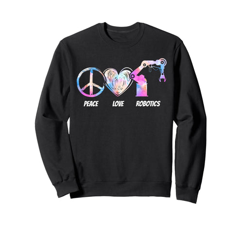 Robot Robotics Engineer Tie Dye Sweatshirt - Aesthetic Graphic for Adults - T-Shirt, Sweatshirt, Hoodie