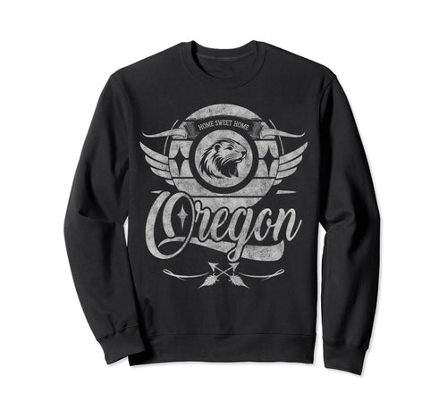 Oregon State Animal Beaver Sweet Home Sweatshirt - Graphic Print Unisex - T-Shirt, Sweatshirt, Hoodie