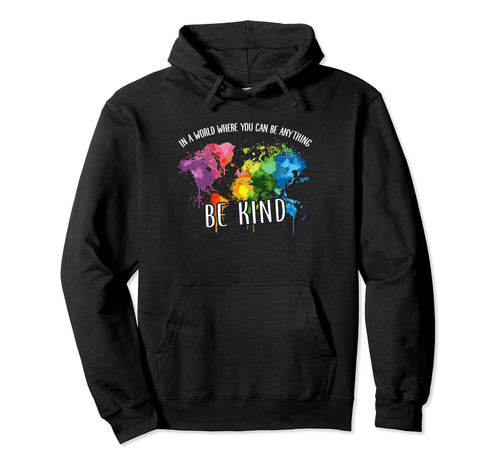 Colorful World Map Be Summer Kind Hoodie - Aesthetic Graphic for Adults - T-Shirt, Sweatshirt, Hoodie