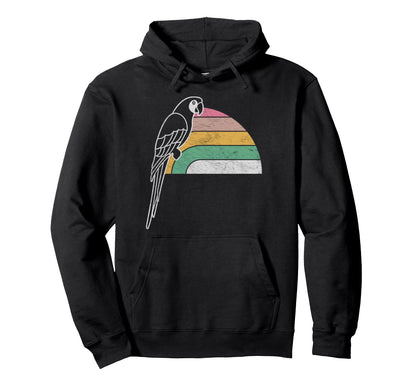 Parrot Silhouette Sunset Rainbow Charm Hoodie - Unique Graphic for Adults - T-Shirt, Sweatshirt, Hoodie