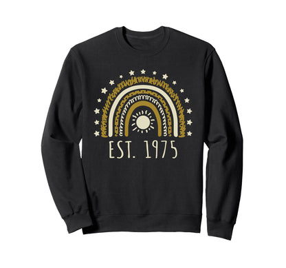 Est 1975 Rainbow Established 1975 Sweatshirt - Novelty Apparel Unisex - T-Shirt, Sweatshirt, Hoodie