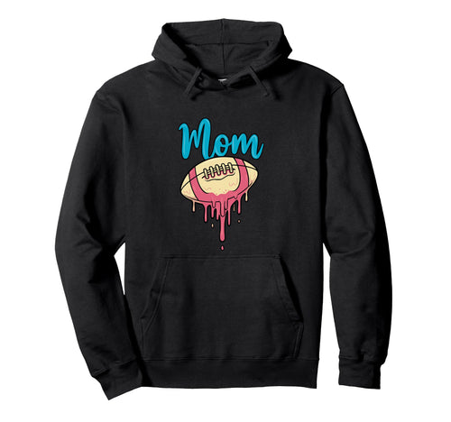 Dripping Football Mom Neon Creamy Hoodie - Casual Everyday Wear Men Women - T-Shirt, Sweatshirt, Hoodie
