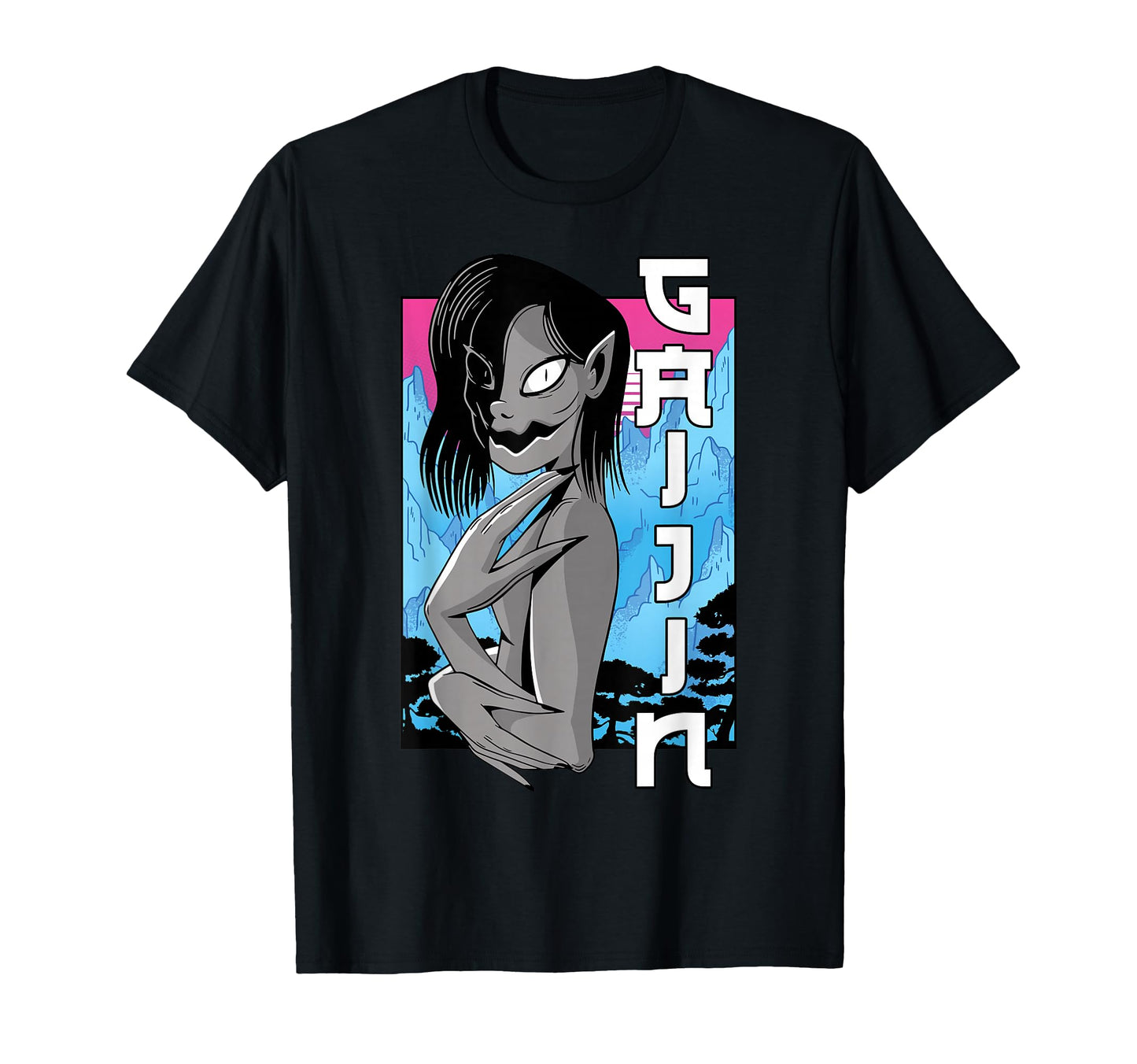 Japanese Aesthetic Gaijin Mountains T-Shirt - Minimalist Print Men Women - T-Shirt, Sweatshirt, Hoodie