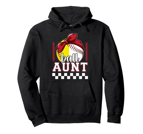Ball Aunt Coquette Baseball Softball Aunt Hoodie - Novelty Apparel Unisex - T-Shirt, Sweatshirt, Hoodie