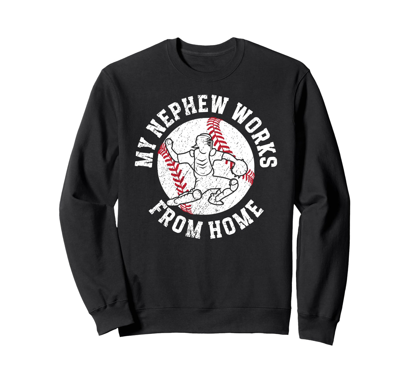Funny Baseball Catcher Aunt Sweatshirt - Minimalist Print Men Women - T-Shirt, Sweatshirt, Hoodie