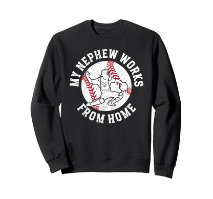 Funny Baseball Catcher Aunt Sweatshirt - Minimalist Print Men Women - T-Shirt, Sweatshirt, Hoodie
